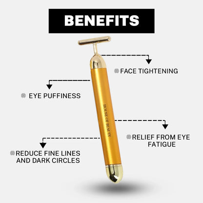 24K Gold Energy T-Bar Face Massager